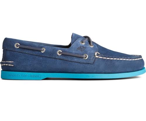 Zapatos del Barco Sperry Authentic Original 2-Eye Color Sole Azul Marino Azules | GMVIWC094