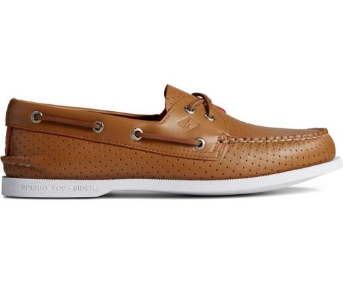 Zapatos del Barco Sperry Authentic Original 2-Eye Perforated Marrones | HKOBMG024