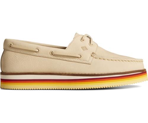 Zapatos del Barco Sperry Authentic Original Stacked Blancas | MGBUOR537