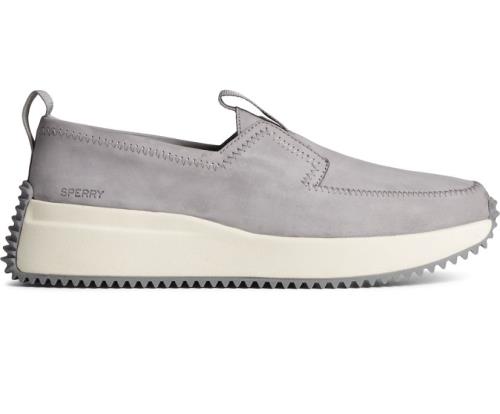 Zapatos del Barco Sperry Boat Runner Cuero Gris | EJWNZM057