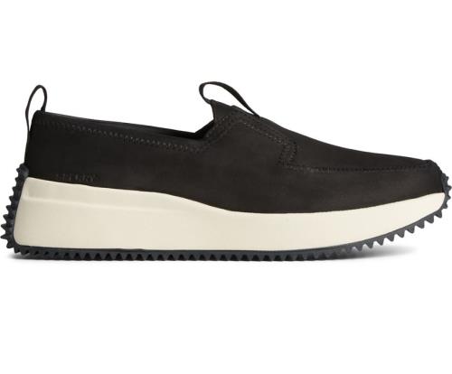 Zapatos del Barco Sperry Boat Runner Cuero Negras | IPRZOG940