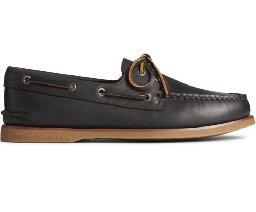 Zapatos del Barco Sperry Gold Cup Authentic Original Burnished Negras | HNAWSG367