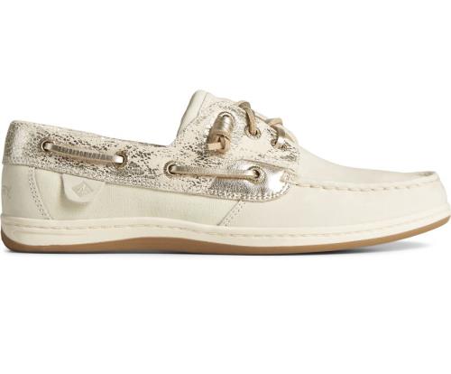 Zapatos del Barco Sperry Songfish Metallic Blancas | TAFMHL278