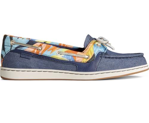 Zapatos del Barco Sperry Starfish Coral Floral Azul Marino Multicolor | OURLMZ534